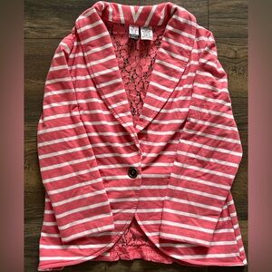 Love on a Hanger Pink and White Lace Cardigan